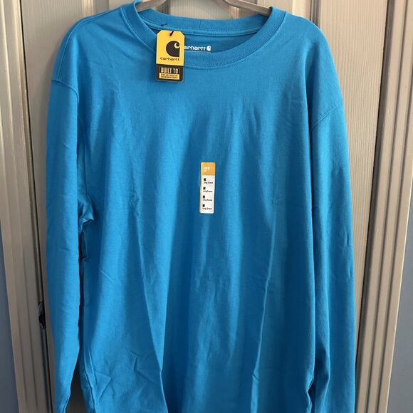 Carhartt Loose Fit Long Sleeve Logo Heavyweight Graphic T Shirt Size M NWT - Picture 1 of 5